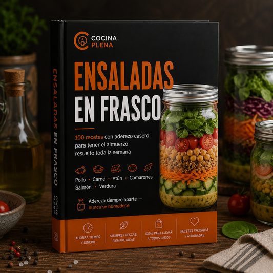 Ensaladas en Frasco: 100 recetas con aderezo casero para meal prep semanal