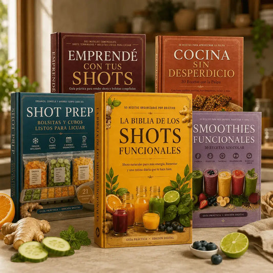 La Biblia de los Shots Funcionales: +50 Recetas Organizadas por Objetivos + 4 Bonos de Regalo 🎁